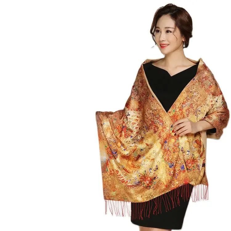 Silk Scarf 190* 53cm Double Colour Flush Warm Fashion Scarf Ladies Luxury Satin Scarf Scenic Scarf Square Headscarf Draping Two-
Silk Scarf 190* 53cm Double Colour Flush Warm Fashion Scarf Ladies Luxury Satin Scarf Scenic Scarf Square Headscarf Draping Two-