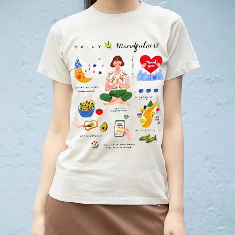 Daily mind Print T-shirt Women Short Sleeve T shirt Mum Top Y2K Aesthetic Spring Autumn Sweats Tees Top Harajuku Streetwear
Daily mind Print T-shirt Women Short Sleeve T shirt Mum Top Y2K Aesthetic Spring Autumn Sweats Tees Top Harajuku Streetwear