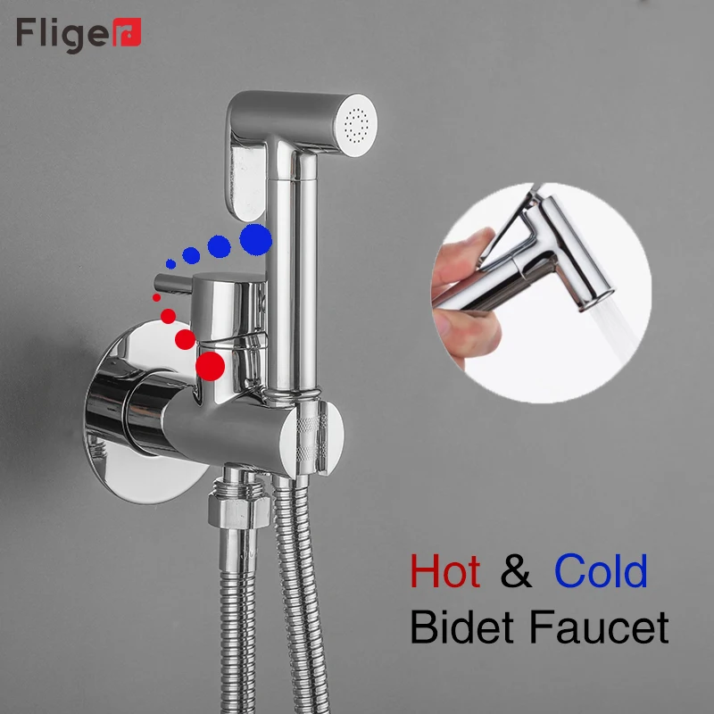 Fliger Chrome Portable Bidet Sprayer Brass Handheld Toilet Bidet Sprayer Set Hot Cold Water Toilet Faucet Self Cleaning
Fliger Chrome Portable Bidet Sprayer Brass Handheld Toilet Bidet Sprayer Set Hot Cold Water Toilet Faucet Self Cleaning