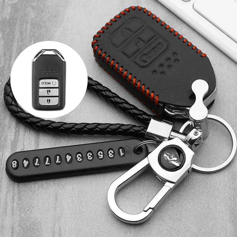 For Honda For Fit For Civic For HR-V CRV Odyssey Accord 2013-2017 leather Car Styling Remote Smart Key Cover Fob Case Shell
For Honda For Fit For Civic For HR-V CRV Odyssey Accord 2013-2017 leather Car Styling Remote Smart Key Cover Fob Case Shell