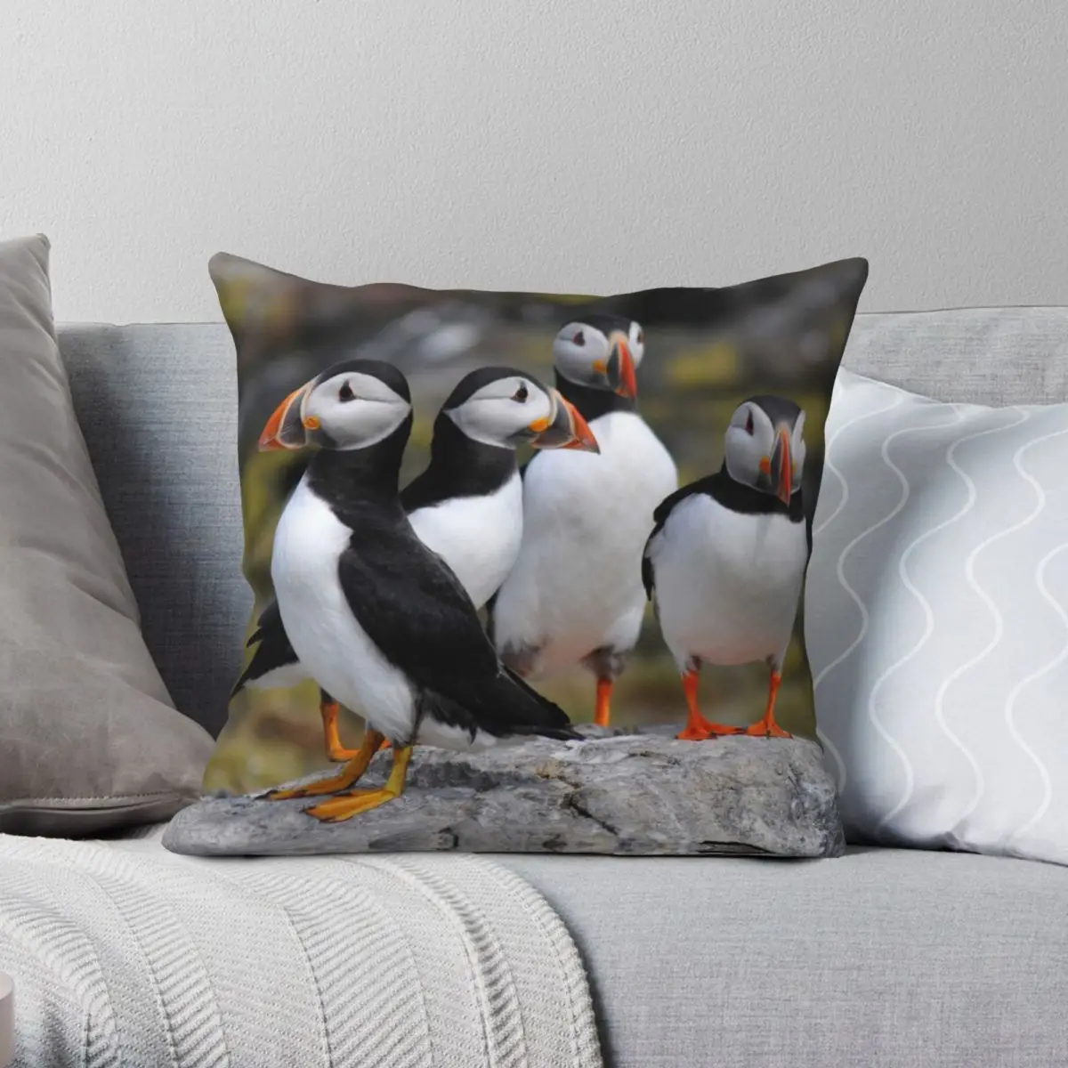 Puffin Group Square Pillowcase Polyester Linen Velvet Zip Decor Pillow Case Car Cushion Case
Puffin Group Square Pillowcase Polyester Linen Velvet Zip Decor Pillow Case Car Cushion Case