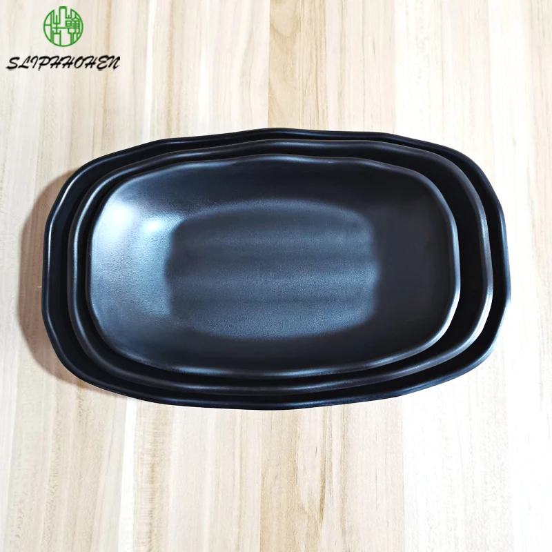 8/9/10 Inch Dish Black Frosted Rectangle Dinner Plate Restaurant Dinnerware 100% Melamine Imitation Porcelain Tableware
8/9/10 Inch Dish Black Frosted Rectangle Dinner Plate Restaurant Dinnerware 100% Melamine Imitation Porcelain Tableware