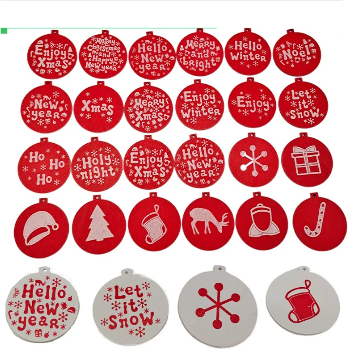 100pcs Christmas Pendant Home Decorations Wooden Christmas Tree Pendant Wood Chip Christmas Decorations
100pcs Christmas Pendant Home Decorations Wooden Christmas Tree Pendant Wood Chip Christmas Decorations