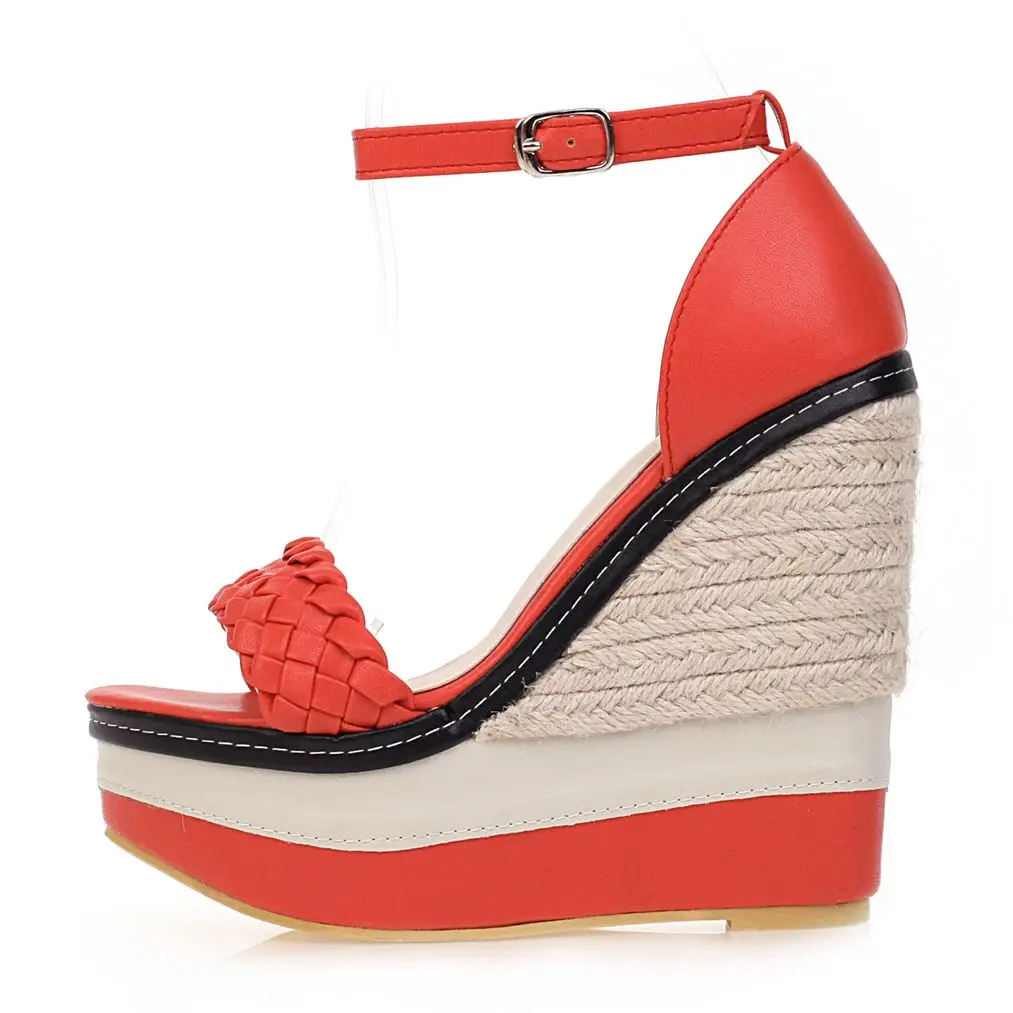 Summer High heels Wedges Sandals Bohemia Ankle Buckle Strap straw Ladies boots Women Fashion Green Red Waterproof Women's shoes
Summer High heels Wedges Sandals Bohemia Ankle Buckle Strap straw Ladies boots Women Fashion Green Red Waterproof Women's shoes