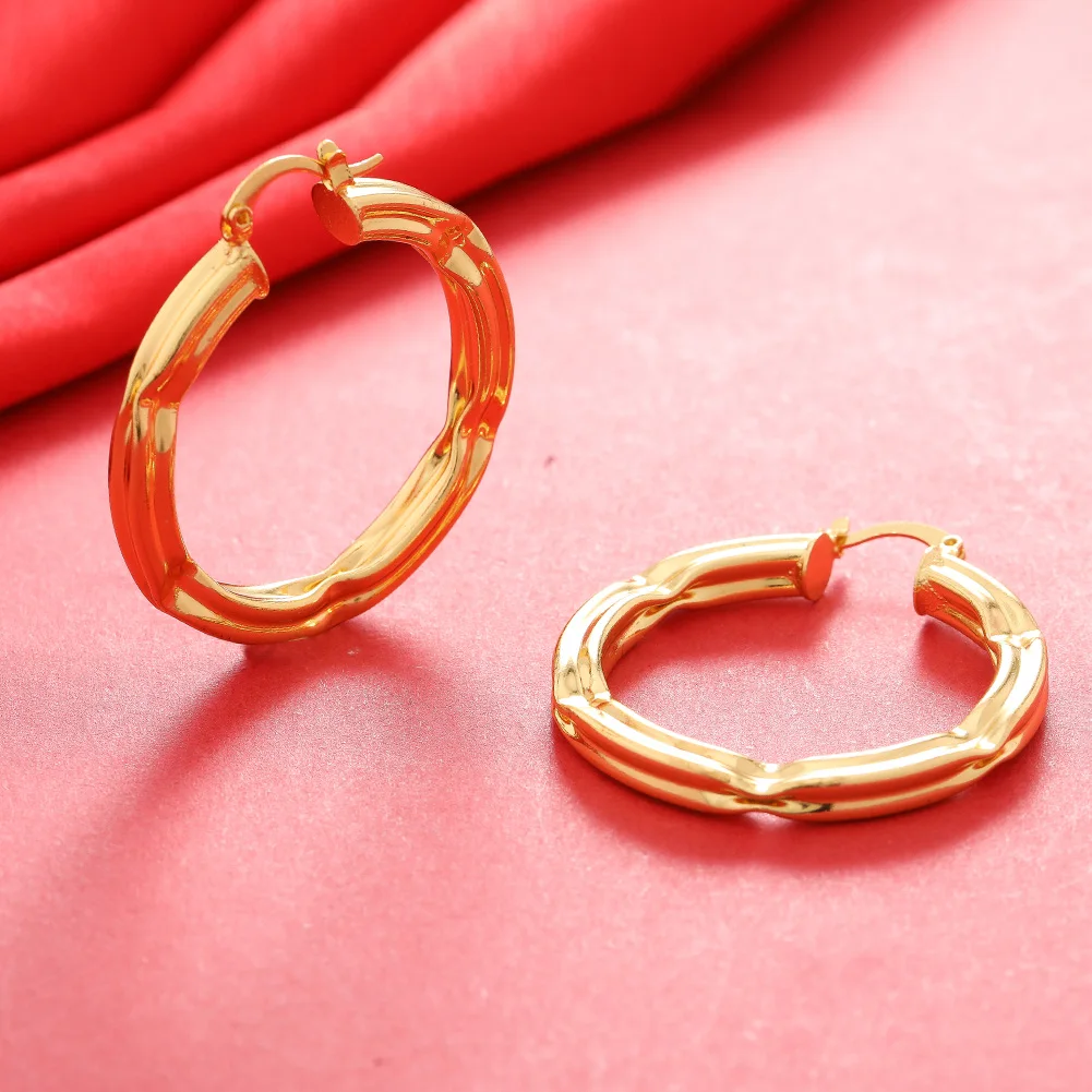 Dubai Gold Color Earrings 24K For Women Wedding Jewelry Women's Earrings For Girls Bridal Wife Gifts African Dubai French
Dubai Gold Color Earrings 24K For Women Wedding Jewelry Women's Earrings For Girls Bridal Wife Gifts African Dubai French