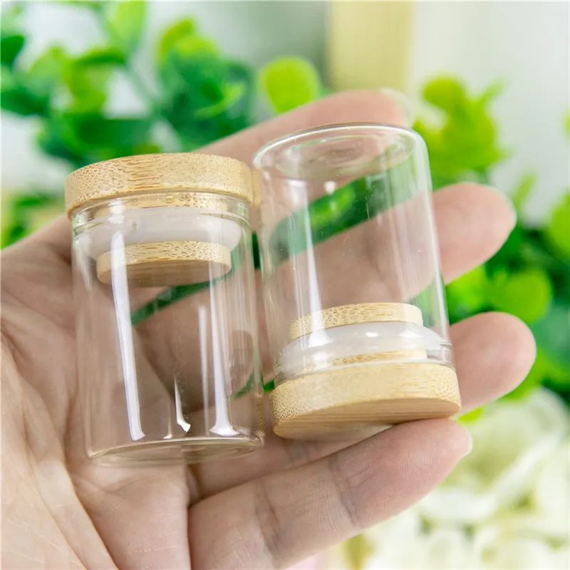 50pcs 15ml 30x40mm Glass Bottle With Bamboo Cap Glass Bottles Liquid Food Grade Tea Liquorice Candy Saffron Jars Vials
50pcs 15ml 30x40mm Glass Bottle With Bamboo Cap Glass Bottles Liquid Food Grade Tea Liquorice Candy Saffron Jars Vials