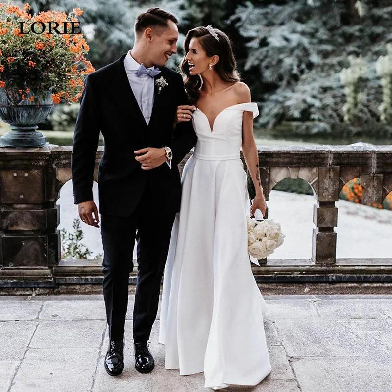LORIE Simple Princess Wedding Dress Satin A Line Bride Dresses Off The Shoulder Wedding Party Gowns 2022
LORIE Simple Princess Wedding Dress Satin A Line Bride Dresses Off The Shoulder Wedding Party Gowns 2022