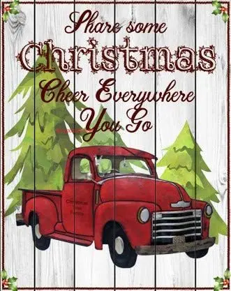 Prim Vintage Christmas Red Truck Painting Metal Plate Bar Pub Garage Diner Cafe Home Wall Decor Home Decor Art Poster Retro
Prim Vintage Christmas Red Truck Painting Metal Plate Bar Pub Garage Diner Cafe Home Wall Decor Home Decor Art Poster Retro
