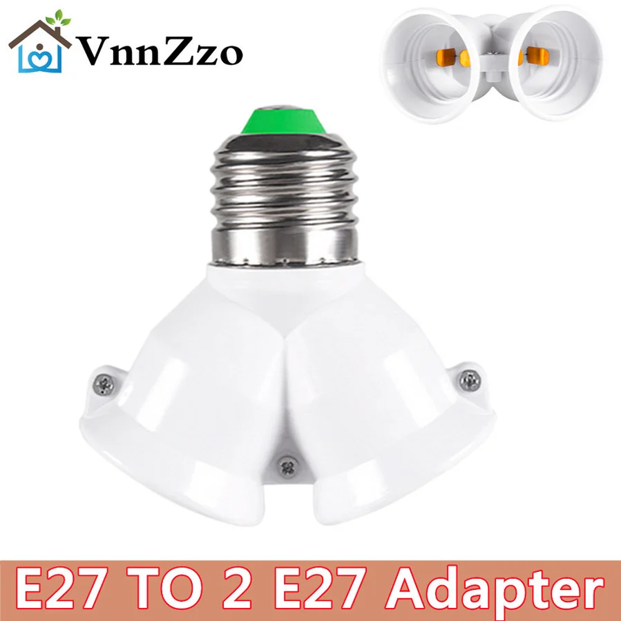 VnnZzo E27 to 2 E27 splitter Lamp Bulb base Adapter Converter 2E27 265V 2A LED Y Shape Socket Light Holder Conversion socket
VnnZzo E27 to 2 E27 splitter Lamp Bulb base Adapter Converter 2E27 265V 2A LED Y Shape Socket Light Holder Conversion socket