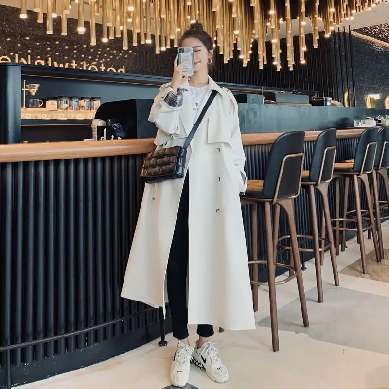 Hepburn Style Windbreaker Women Spring Autumn 2021 New Mid-Length Drape Coat Female Waist Belt Overwear With Lining Trenchcoat
Hepburn Style Windbreaker Women Spring Autumn 2021 New Mid-Length Drape Coat Female Waist Belt Overwear With Lining Trenchcoat