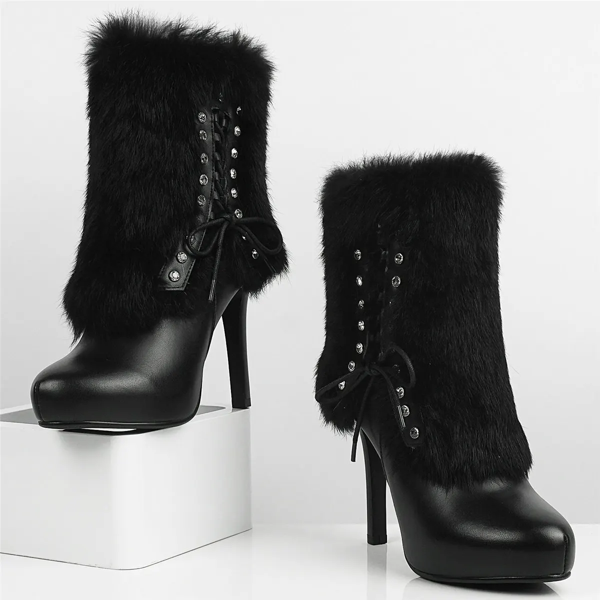 2022 Winter Platform Pumps Shoes Women Genuine Leather Thin High Heels Ankle Boots Female Warm Rabbit Fur Round Toe Casual Shoes
2022 Winter Platform Pumps Shoes Women Genuine Leather Thin High Heels Ankle Boots Female Warm Rabbit Fur Round Toe Casual Shoes