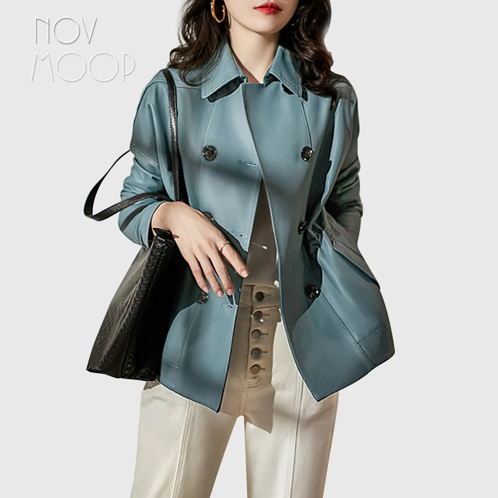 Novmoop sheepskin genuine leather women trentch jacket super soft touch delux fabric LT3320
Novmoop sheepskin genuine leather women trentch jacket super soft touch delux fabric LT3320