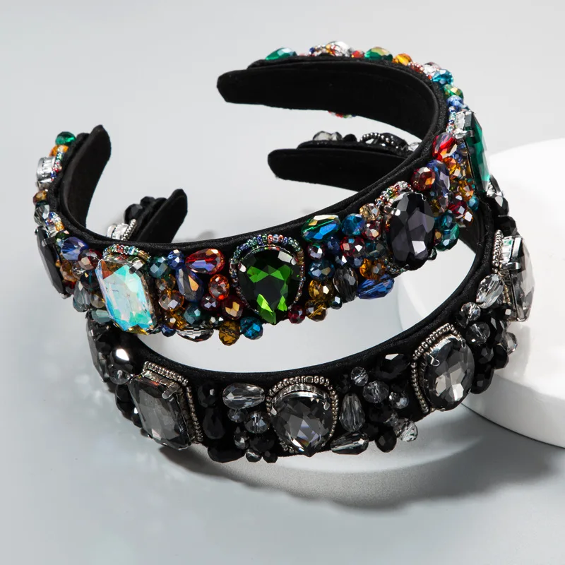 Vintage Luxury Handmade Bling Big Rhinestone Headband Crystal Colorful Diamond Hair Band Headwear Women Party Hair Accessories
Vintage Luxury Handmade Bling Big Rhinestone Headband Crystal Colorful Diamond Hair Band Headwear Women Party Hair Accessories