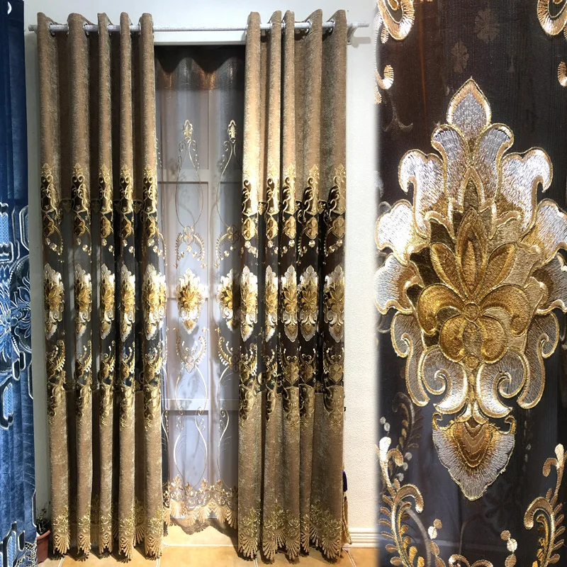 Chenille Jacquard European luxury classic embroidery shade decorative curtains for Living Room/Bedroom curtains
Chenille Jacquard European luxury classic embroidery shade decorative curtains for Living Room/Bedroom curtains