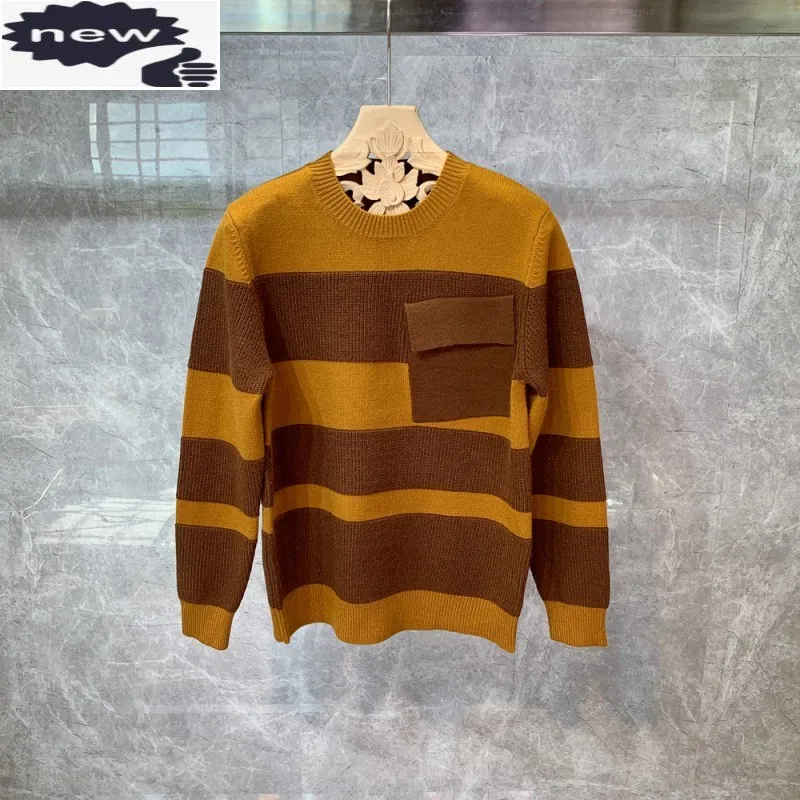 Korean Style Fashion Striped Contrast Warm Knitting Tops Pockets Casual Clothing Autumn Winter Men New Pullover Sweaters
Korean Style Fashion Striped Contrast Warm Knitting Tops Pockets Casual Clothing Autumn Winter Men New Pullover Sweaters