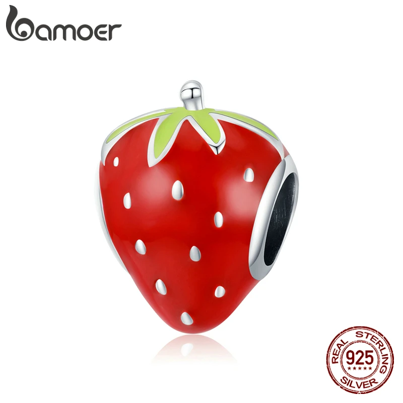 bamoer Silver Lovely Strawberry Sweet Fruit Red Enamel 925 Sterling Silver Charm Pendant for Original Bracelet Bangle SCC1839
bamoer Silver Lovely Strawberry Sweet Fruit Red Enamel 925 Sterling Silver Charm Pendant for Original Bracelet Bangle SCC1839
