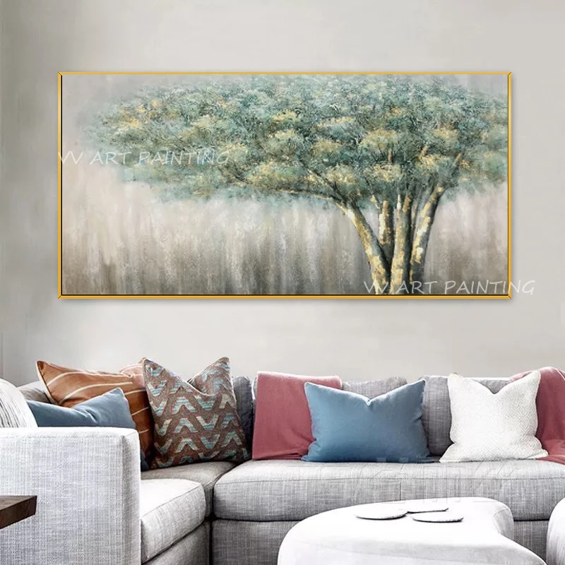 100% Handmade Modern Abstract Green Big Tree Landscape Oil Painting on Canvas Art Classic Cuadros For Home Office Room Decor
100% Handmade Modern Abstract Green Big Tree Landscape Oil Painting on Canvas Art Classic Cuadros For Home Office Room Decor