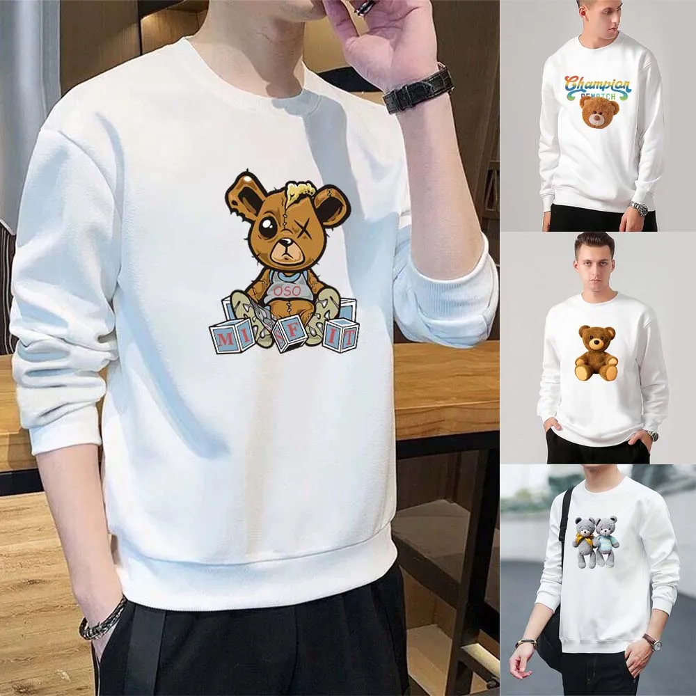 Men's Hoodie Long Sleeve O-Neck Pullover Cute Bear Print Series Breathable Harajuku Sweatshirt Boys Casual Sports Pullover
Men's Hoodie Long Sleeve O-Neck Pullover Cute Bear Print Series Breathable Harajuku Sweatshirt Boys Casual Sports Pullover