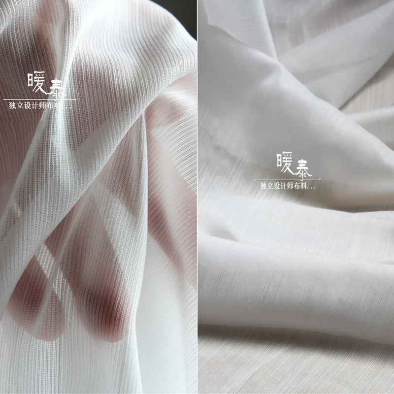 White Chiffon Fabric Vertical Stripe Texture DIY Patchwork Background Decor Shirt Skirt Dress Clothes Designer Fabric
White Chiffon Fabric Vertical Stripe Texture DIY Patchwork Background Decor Shirt Skirt Dress Clothes Designer Fabric
