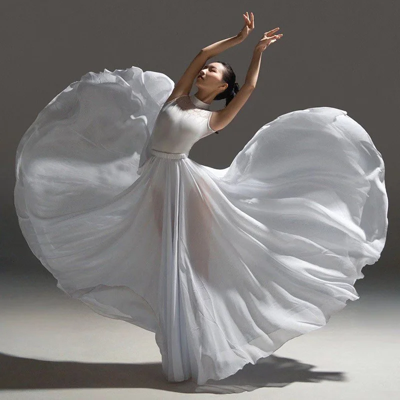 Elegant Classical Dance Costumes Thin Chiffon Loose Dresses Gentle Fairy Practice Clothes Flamenco Stage Performance Clothing
Elegant Classical Dance Costumes Thin Chiffon Loose Dresses Gentle Fairy Practice Clothes Flamenco Stage Performance Clothing