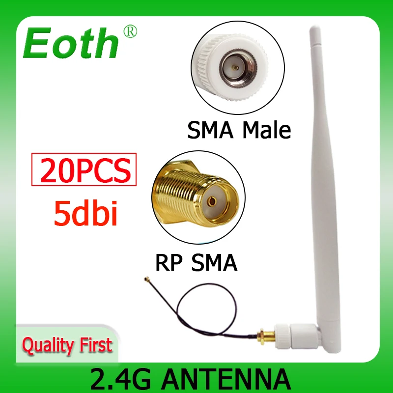 EOTH 20 шт. 2,4g антенна 5dbi sma male wlan Wi-Fi 2,4 ГГц антенна IPX ipex 1 SMA Розетка Удлинительный кабель iot модуль антенна
EOTH 20 шт. 2,4g антенна 5dbi sma male wlan Wi-Fi 2,4 ГГц антенна IPX ipex 1 SMA Розетка Удлинительный кабель iot модуль антенна