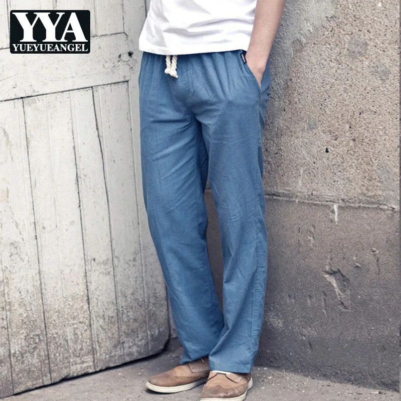 Mens Beach Linen Pants Casual Cotton Linen Elastic Waist Drawstring Straight Trousers 5XL Spring Summer New Pants
Mens Beach Linen Pants Casual Cotton Linen Elastic Waist Drawstring Straight Trousers 5XL Spring Summer New Pants