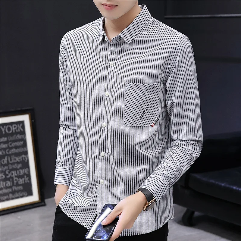 High Quality Men's Casual All-match Long Sleeved Lapel Button Shirt Classic Striped Personality Daily Korean Version Slim Fit
High Quality Men's Casual All-match Long Sleeved Lapel Button Shirt Classic Striped Personality Daily Korean Version Slim Fit