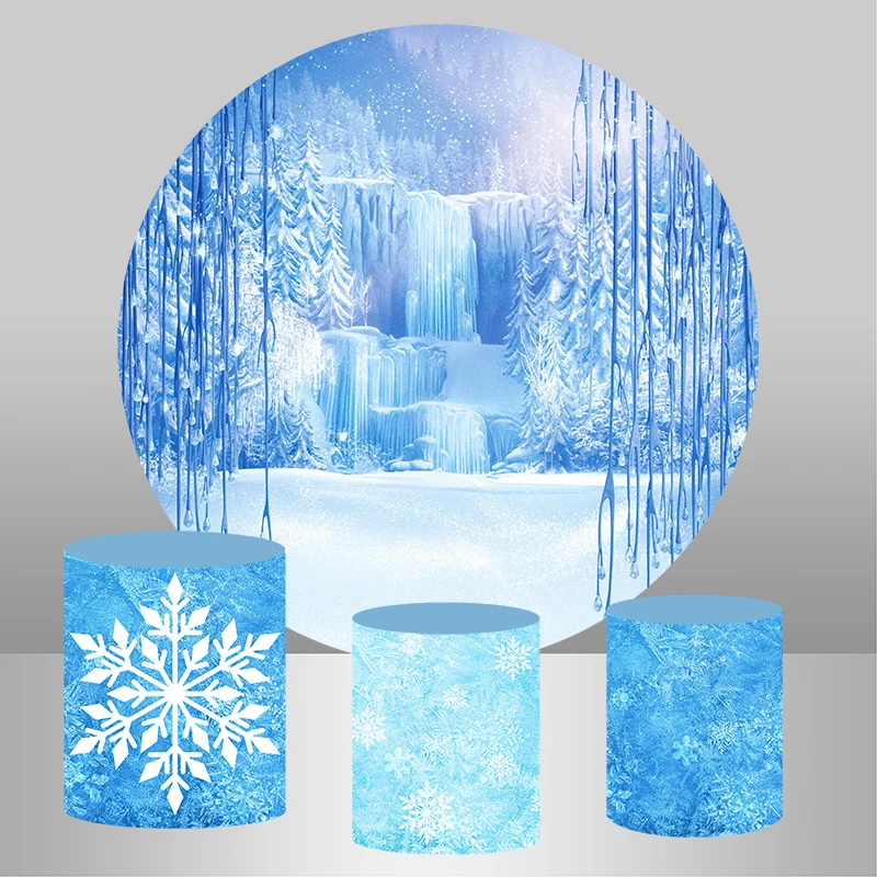 Custom Kids Baby Winter Onderland Background Kids Birthday Party Decoration Cake Table Banner Winter Round Backdrop Cover
Custom Kids Baby Winter Onderland Background Kids Birthday Party Decoration Cake Table Banner Winter Round Backdrop Cover