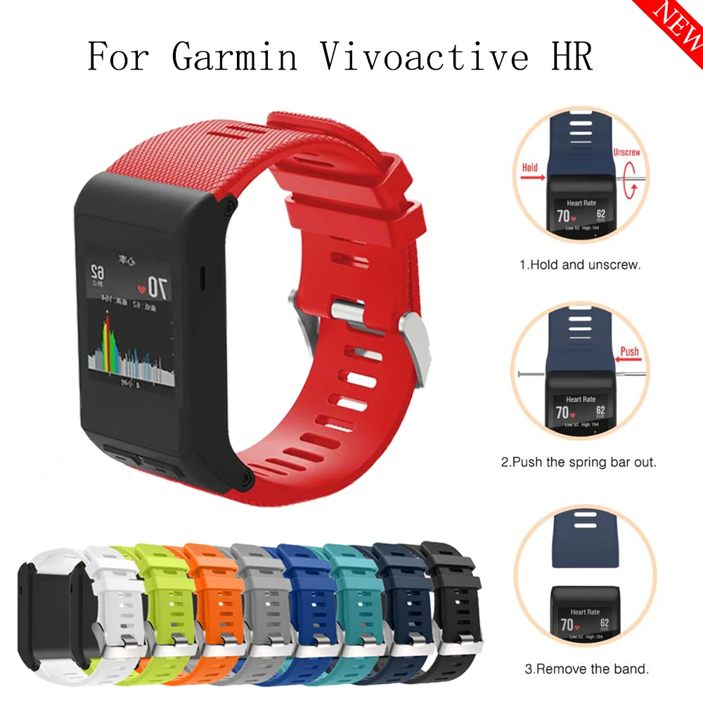 Soft Silicone Wristband Strap for Garmin Vivoactive HR Watch, Colorful Replacement for Garmin Vivoactive HR Bangle Accessory
Soft Silicone Wristband Strap for Garmin Vivoactive HR Watch, Colorful Replacement for Garmin Vivoactive HR Bangle Accessory