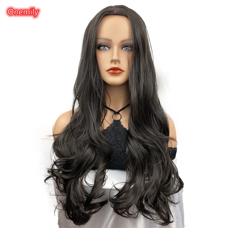 Onemily Dark Brown Wavy Very Long Synthetic Natural Hair Wig Women Body Wave Fashion Daily Wigs
Onemily Dark Brown Wavy Very Long Synthetic Natural Hair Wig Women Body Wave Fashion Daily Wigs