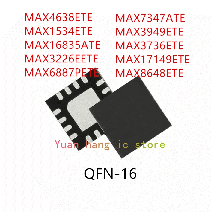 10 шт. MAX4638ETE MAX1534ETE MAX16835ATE MAX3226EETE MAX6887PETE MAX7347ATE MAX3949ETE MAX3736ETE MAX17149ETE MAX8648ETE IC
10 шт. MAX4638ETE MAX1534ETE MAX16835ATE MAX3226EETE MAX6887PETE MAX7347ATE MAX3949ETE MAX3736ETE MAX17149ETE MAX8648ETE IC