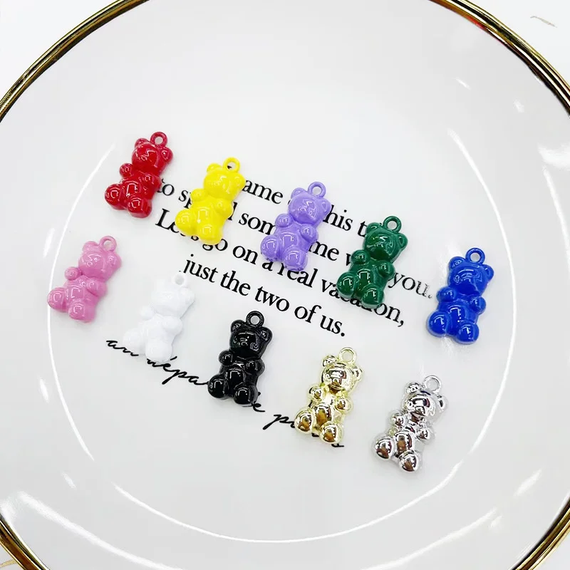 10pcs Cute Candy Color Bear Charm For DIY Handmade Jewelry Earring Pendant Bracelets Necklace Gifts Jewelry Making Accessories
10pcs Cute Candy Color Bear Charm For DIY Handmade Jewelry Earring Pendant Bracelets Necklace Gifts Jewelry Making Accessories