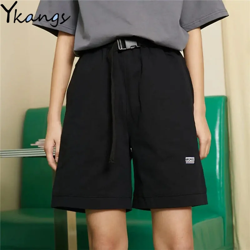 With Belt Vintage Joggers Elastic High Waist Shorts Female Harajuku Streetwear Korean Style Casual Black Run Sports Cargo Shorts
With Belt Vintage Joggers Elastic High Waist Shorts Female Harajuku Streetwear Korean Style Casual Black Run Sports Cargo Shorts