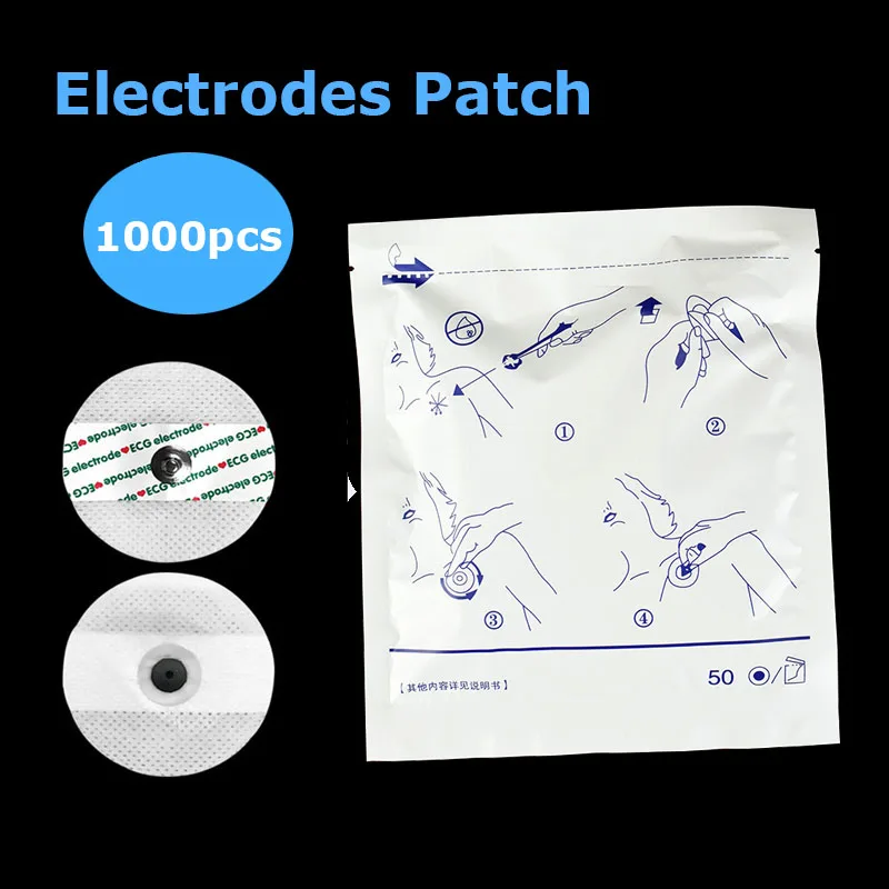 1000PCS Disposable Medical ECG Electrodes Patch EKG Button Non-woven ECG Electrode Pads
1000PCS Disposable Medical ECG Electrodes Patch EKG Button Non-woven ECG Electrode Pads