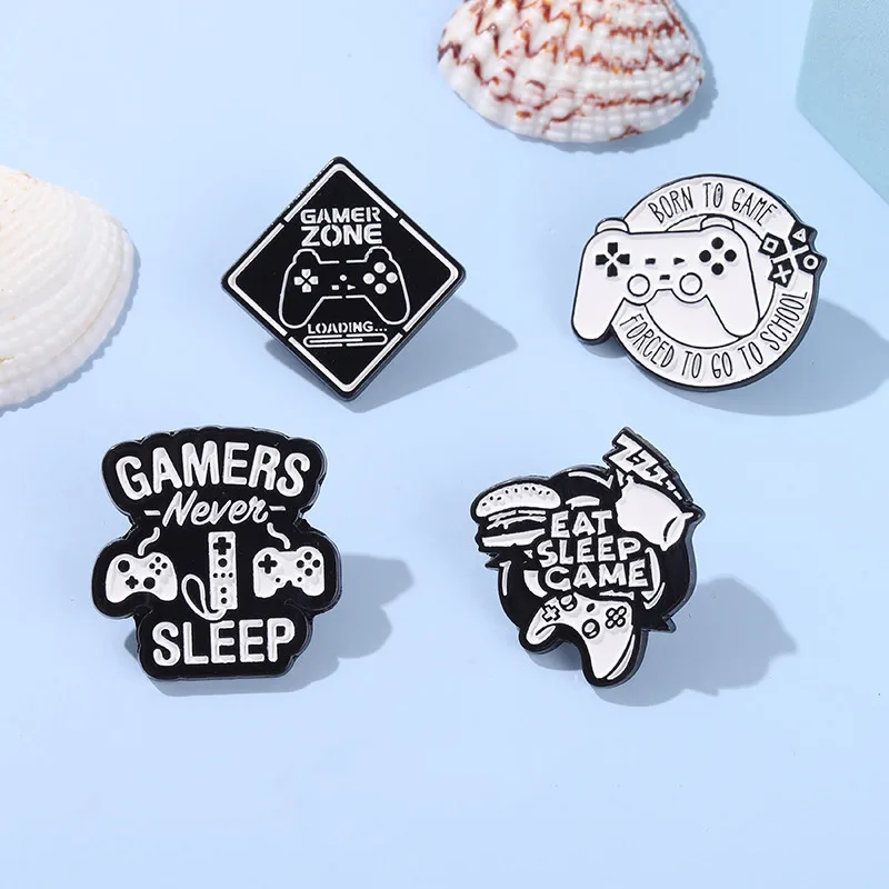 Gamer Enamel Pin Gaming Quote Brooches Video Game Player Teen Boys Hat Shirt Metal Badges Gift for Geeks-n-Gamers Wholesale
Gamer Enamel Pin Gaming Quote Brooches Video Game Player Teen Boys Hat Shirt Metal Badges Gift for Geeks-n-Gamers Wholesale