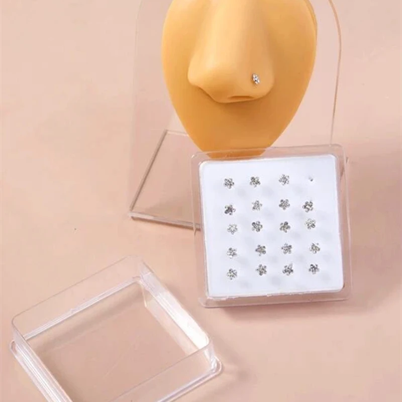 20pcs Nose Studs for Women Heart Flower Austrian Cubic Zirconia Nose Rings Stud Multicolor Nose Body Piercing Jewelry with Box
20pcs Nose Studs for Women Heart Flower Austrian Cubic Zirconia Nose Rings Stud Multicolor Nose Body Piercing Jewelry with Box
