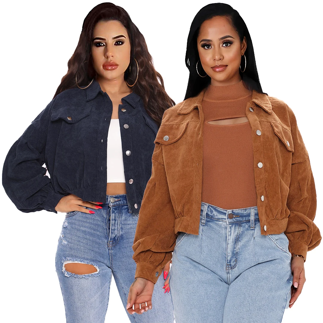 Fashion Corduroy Falling Shoulder Lantern Sleeve Jacket Autumn New Product Fashion Long Sleeve Jacket
Fashion Corduroy Falling Shoulder Lantern Sleeve Jacket Autumn New Product Fashion Long Sleeve Jacket