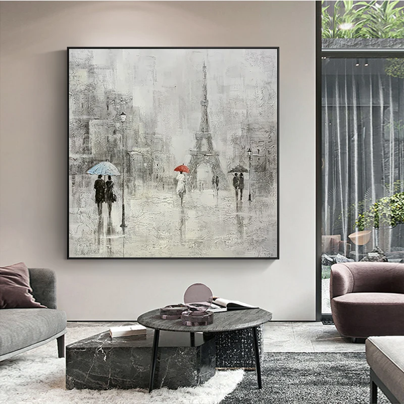Hand-Painted Oil Painting Character Walking In The Rain Thick Oil Canvas Painting Abstract Art Mural Living Room Bedroom Decor
Hand-Painted Oil Painting Character Walking In The Rain Thick Oil Canvas Painting Abstract Art Mural Living Room Bedroom Decor