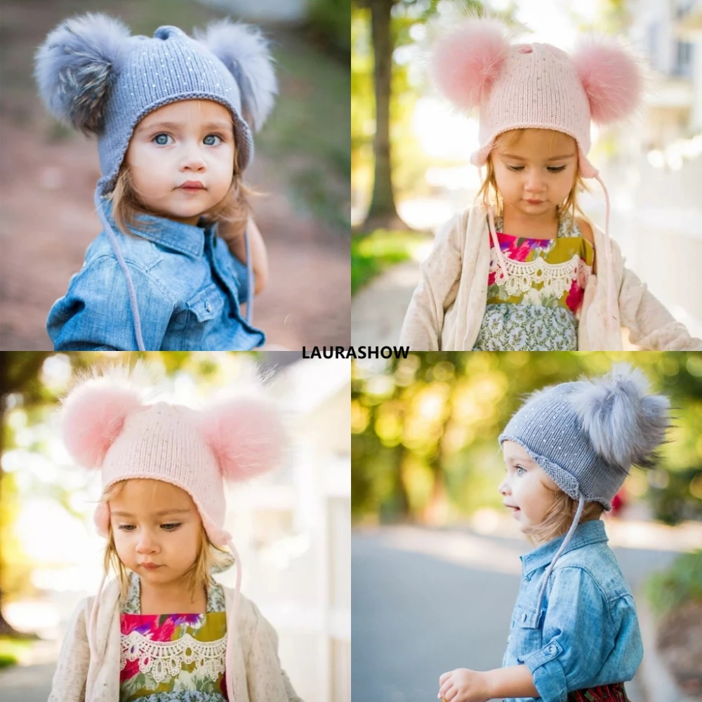 Fur Pompom Beanie Kids Baby Winter Hat Ear Protection Crochet Cap Warm Knitted Hat For Children
Fur Pompom Beanie Kids Baby Winter Hat Ear Protection Crochet Cap Warm Knitted Hat For Children