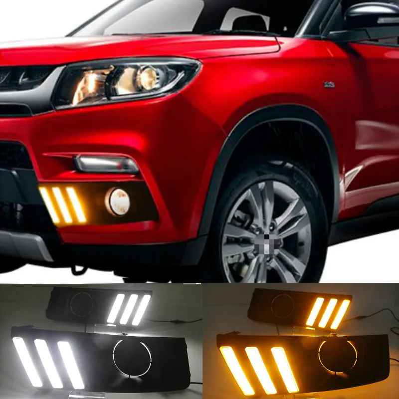 2PCS Car LED Daytime Running Light DRL Fog lamp with yellow Turn Signal For Suzuki Vitara 2015 2016 2017
2PCS Car LED Daytime Running Light DRL Fog lamp with yellow Turn Signal For Suzuki Vitara 2015 2016 2017