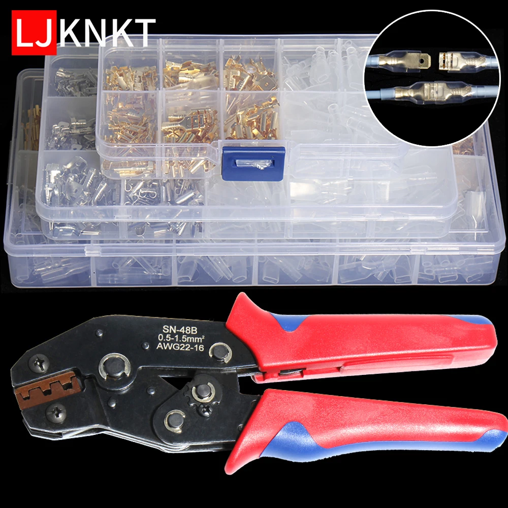 2.8/4.8/6.3mm crimping connection hand tool universal Spring Plug Wire Assortment Terminals Splice Insulated Cable Crimp quick
2.8/4.8/6.3mm crimping connection hand tool universal Spring Plug Wire Assortment Terminals Splice Insulated Cable Crimp quick