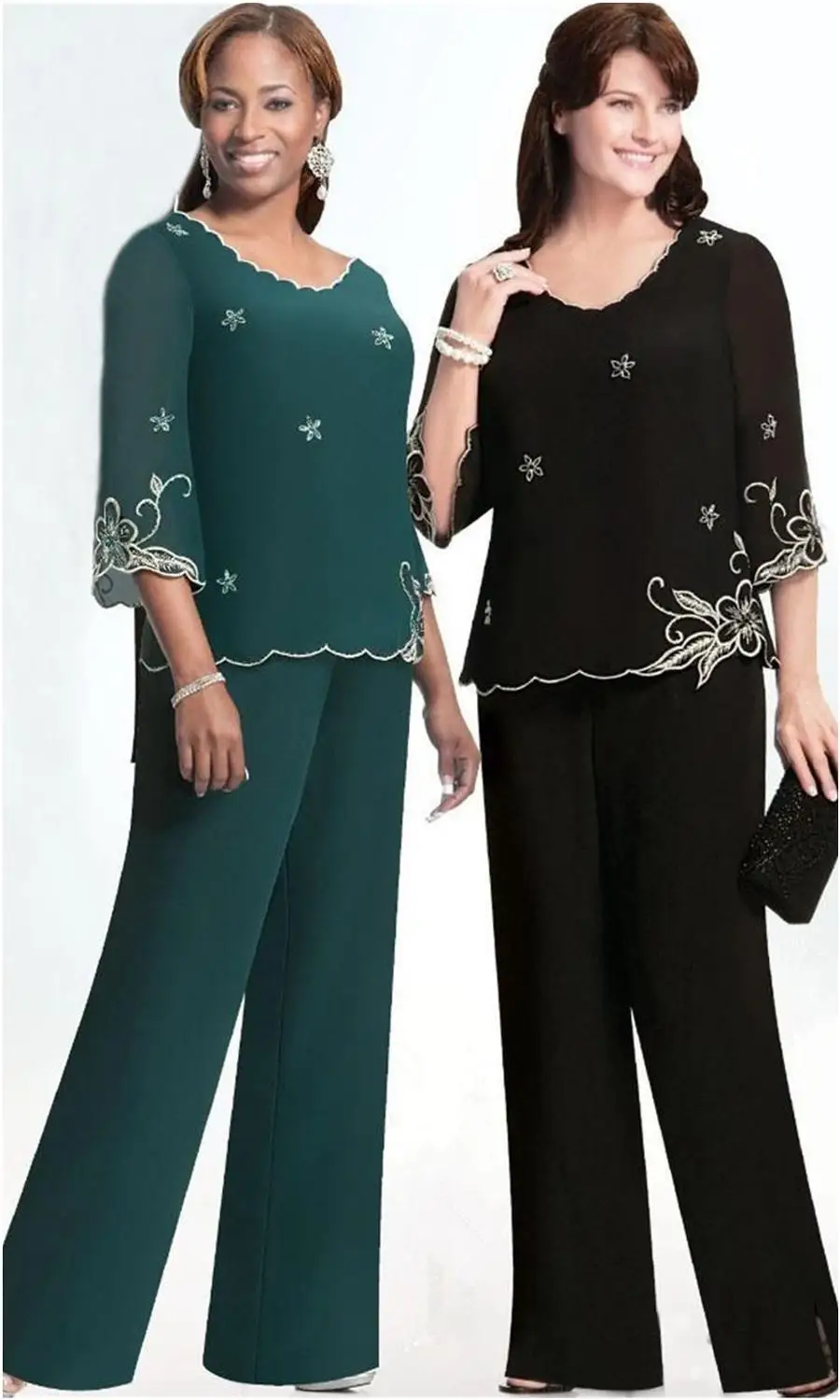 Chiffon With Half Sleeve Mother Of The Bride Pant Suits Formal Two Pieces Scoop Prom Party Gown Trousers Suits Beaded Custom
Chiffon With Half Sleeve Mother Of The Bride Pant Suits Formal Two Pieces Scoop Prom Party Gown Trousers Suits Beaded Custom