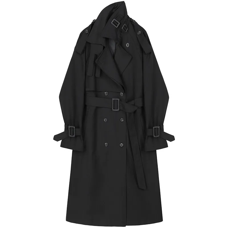 Fashion Windbreaker Women's Clothing 2023 Spring Autumn New Korean Double-breasted Black Long Trench Coats Black Outerwear D1455
Fashion Windbreaker Women's Clothing 2023 Spring Autumn New Korean Double-breasted Black Long Trench Coats Black Outerwear D1455