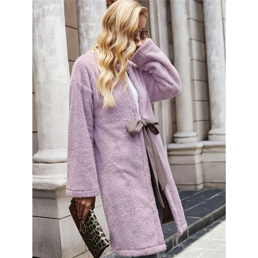 Women Winter Fuzzy Sweater Faux Fur Fluffy Fleece Cardigan Bow Belt Warm Robe Girl Elegant Streetwear Teddy Coat
Women Winter Fuzzy Sweater Faux Fur Fluffy Fleece Cardigan Bow Belt Warm Robe Girl Elegant Streetwear Teddy Coat