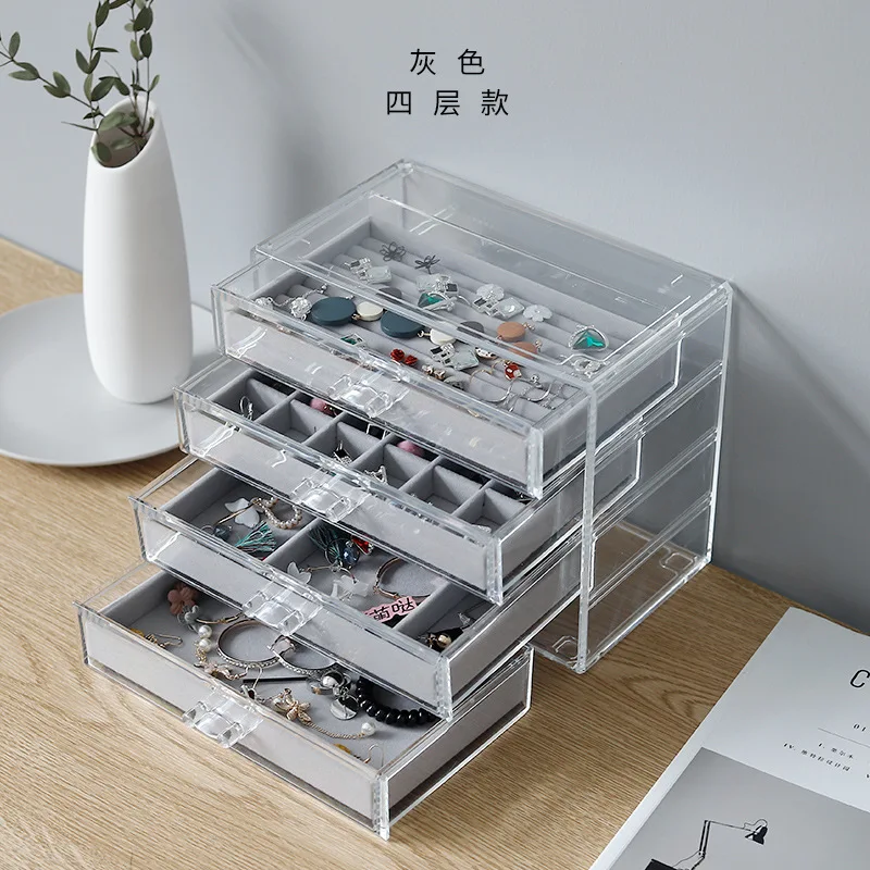 European Transparent Jewelry Box, Ring, Earring Stand, Earrings, Necklace, Makeup Box, Drawer Type Dressing Table, Finishing Box
European Transparent Jewelry Box, Ring, Earring Stand, Earrings, Necklace, Makeup Box, Drawer Type Dressing Table, Finishing Box