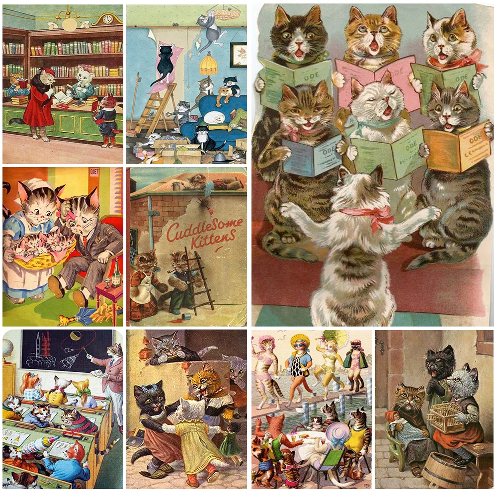 Funny Cat Life Animals Chorus Wall Art Canvas Painting Pet Shop Posters Wall Pictures For Living Room Nordic Poster Unframed
Funny Cat Life Animals Chorus Wall Art Canvas Painting Pet Shop Posters Wall Pictures For Living Room Nordic Poster Unframed