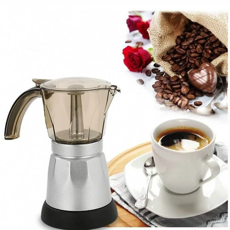 Italian concentrated mocha pot household mini Mocha coffee machine electric coffee maker coffee pot Making coffee appliances
Italian concentrated mocha pot household mini Mocha coffee machine electric coffee maker coffee pot Making coffee appliances