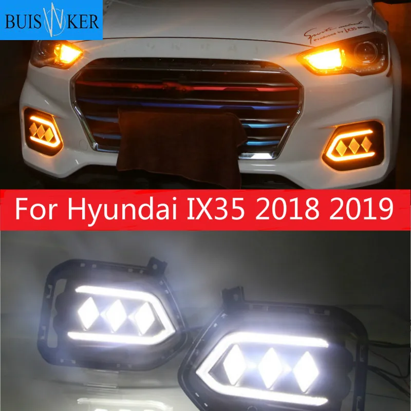 1Pair LED For Hyundai IX35 2018 2019 Daytime Running Light Daylights 12V DRL LED Fog Lamp with yellow signal night blue
1Pair LED For Hyundai IX35 2018 2019 Daytime Running Light Daylights 12V DRL LED Fog Lamp with yellow signal night blue