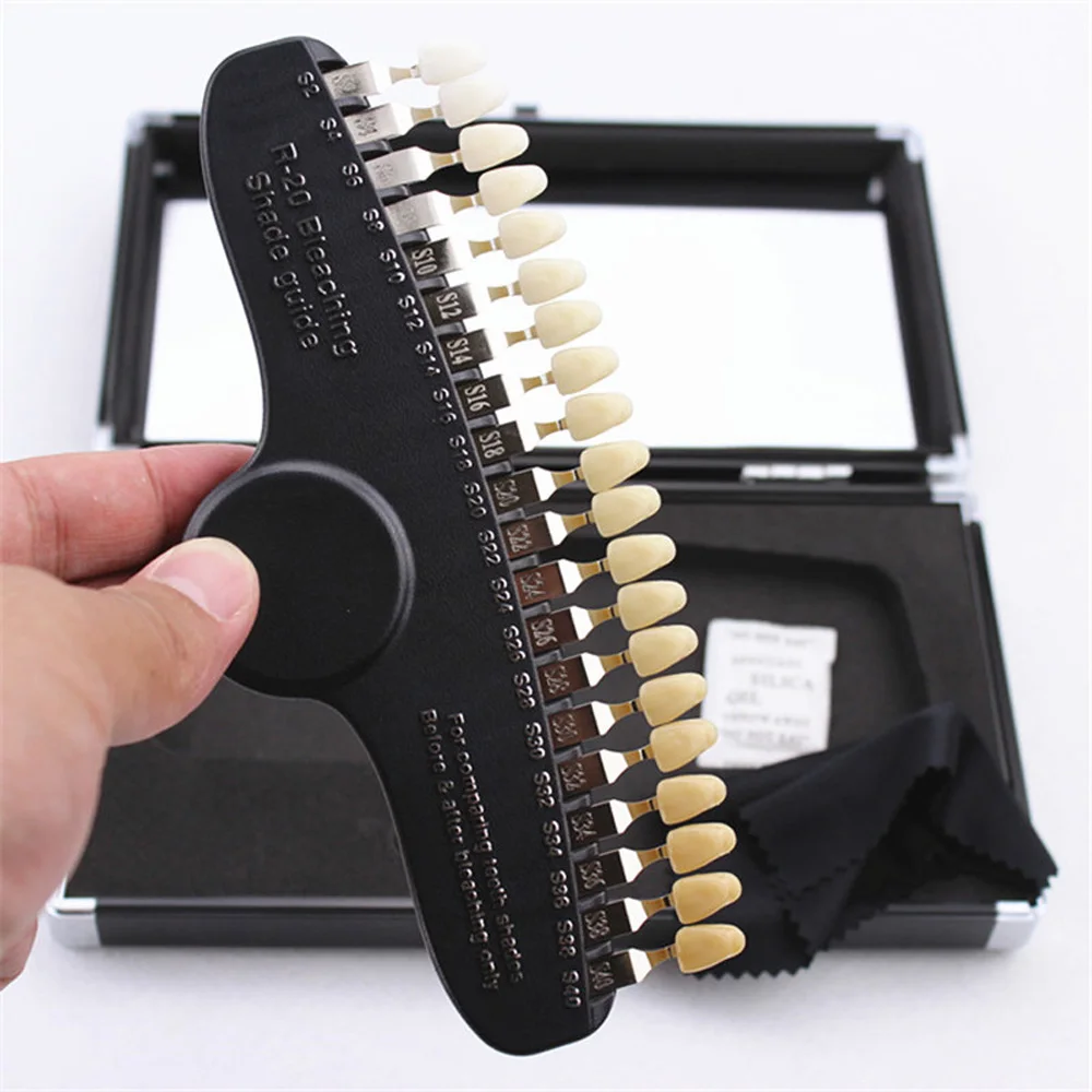 Teeth Whitening 3D Shade Guide 20 Colors Comparator Dentistry Cold Light Description Bleaching Dental Gadgets Palette Tool
Teeth Whitening 3D Shade Guide 20 Colors Comparator Dentistry Cold Light Description Bleaching Dental Gadgets Palette Tool