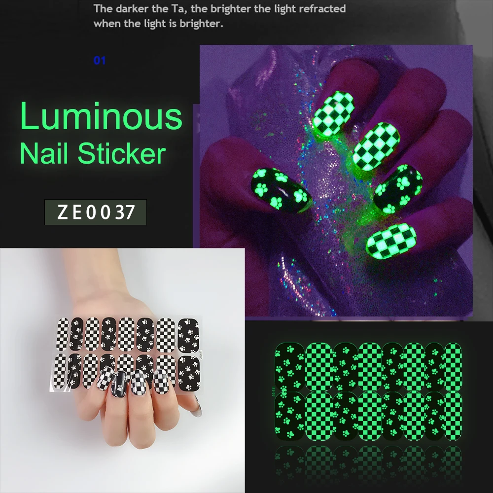 New Arrival Glow In The Dark Nail Sticker Nail Christmas Stickers For Nail Art Decoration Luminous Nail Stickers Design Green
New Arrival Glow In The Dark Nail Sticker Nail Christmas Stickers For Nail Art Decoration Luminous Nail Stickers Design Green